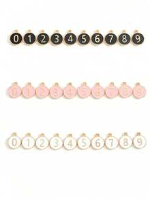 26pcs Alphabet Letter Charms,Initial A-Z Alphabet Round Double-Side Enamel Letters Charm Pendant Bead For DIY Personalized Jewelry Making Findings Y0VA - Màu đen, 26 chiếc - Xem 3