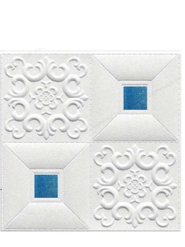 Baldosas de pared autoadhesivas 3D - Patrones clásicos en blanco y dorado, fáciles de instalar y quitar, impermeables y a prueba de sonido, alternativa de papel tapiz de alta calidad para dormitorio, sala de estar, decoración de techo | Diseño de techo moderno | Baldosas de fácil instalación