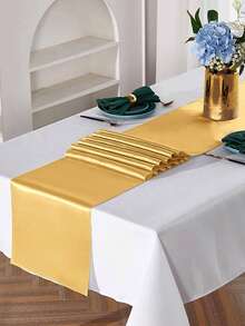 1-6 chiếc khăn trải bàn bằng vải satin đỏ, khăn trải bàn bằng lụa mịn, dây thắt lưng ghế 12inx108in, trang trí phòng và bàn ăn, hoàn hảo cho tiệc, đám cưới, tiệc chiêu đãi, Giáng sinh - Nhiều màu(12in*108in) - Xem 8