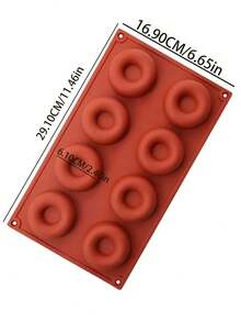1pc Simple Brown Circle Shaped Silicone Mold, Creative Silicone Soap Mold For DIY - Brown - View 6