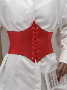 1pc Women's Solid Color Elastic Waist Belt, Casual Minimalist Versatile Dress Waist Cincher - Suitable For Dress Matching, Personalized Styling - Same Style In Multiple Colors - View 5