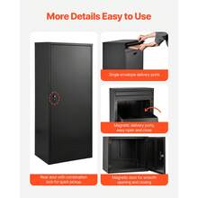 Wall-Mount Mailboxes - Unabhängiges 47-Zoll-Gerät aus verzinktem Stahl - Voir 6