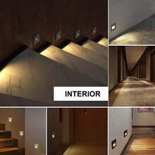 4lampara Led Escalera Pared Cortesía Empotrable Foco 3w Ip65 - Negro - Ver 5