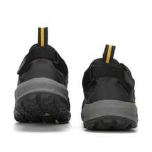 Jack Wolfskin Herren Outdoor Schuhe, Obermaterial aus Stoff, Mittelsohle aus Schaum, Gummilaufsohle, stoßabsorbierende Wanderschuhe, empfehlen eine Nummer kleiner zu bestellen, Dunkelgrau/Leuchtend Gelb 4051301-6357