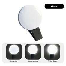 MINI Kleines Q Handy Füllicht, LED Selfie Licht, Live-Streaming Schönheitslicht, kompatibel mit allen Handymodellen, eingebauter 150mAh wiederaufladbarer Lithium-Akku.