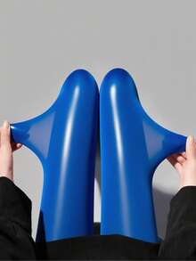 1 Pair Women's Black Base Oil Glossy Smooth Pantyhose Spring Summer Thin Sexy Horse Oil Stockings Plus Size Wear-Resistant Black Silk Women's Horse Oil Black Sexy Hot Girl Shiny Tight Stockings Plus Size Reflective Horse Oil - 性感黑[1件]高彈 - 查看 2