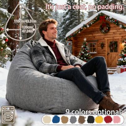 Empty Bean Bag Set, Portable Handle Storage Pocket Bean Bag, Plus Size (XL) Sofa Decoration, Decoration Style, Sofa Cover, Bedroom Decoration, Winter Decoration, Bedroom, Sofa Shawl, Sofa Pillow, Supporting Sofa Cushion.