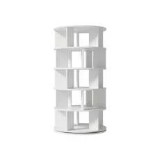 Shoe Rack, Rotating Angle, White Round, 5 Levels, Height 115 Cm, Width 60 Cm - White - View 7