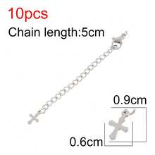 10件装不锈钢超长尾龙虾扣延长链手链项链首饰制作配件 - 尾鏈(10件) - 查看 13