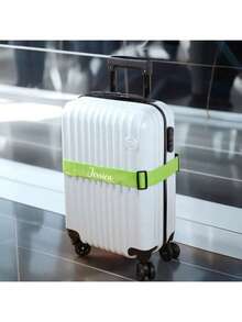 1pc Customized Printed Luggage Strap, Suitcase Belt, Can Customize Your Own Name/Text, Multi-Color Options, Luggage Protector And Identifier, Suitable For Outdoor Travel, Christmas Gift