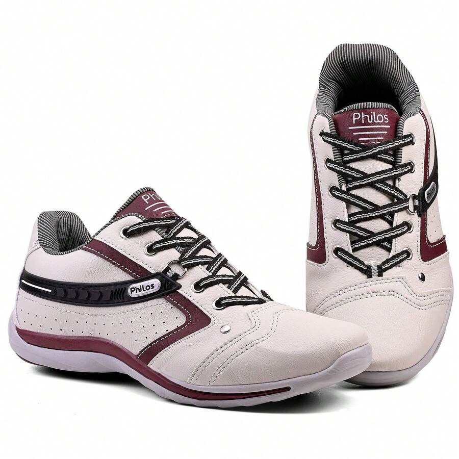 Men's Philos Casual Sneakers - Ice/wine - View 1