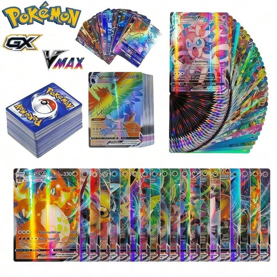 Pokemon 300 Complete English Pokemon Cards (V Series, Vmax, GX Rare Cards), With Craftsmanship, High Health And High Combat Power, Are Essential Gifts For The Pokemon Anime Series, Anime Games, Accessories, Birthday And Holiday Party Supplies