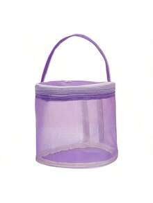 大容量抽绳毛线收纳袋 - 易旋转滚筒设计，带穿线孔和提手，方便旅行携带，节省空间，适合初学者和老年人，是圣诞节和感恩节的理想礼物，也适用于手工制品和工艺材料的收纳，便携耐用，采用涤纶材质，是圣诞节和感恩节的完美之选，也是收纳毛线的理想之选。