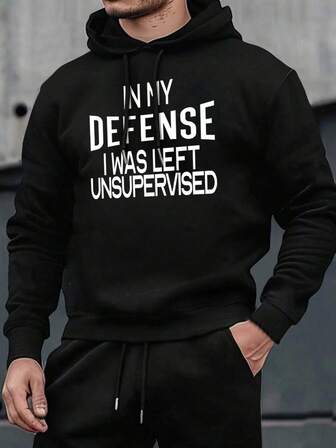 Lonblece 1 قطعة هودي بطباعة حرفية عصرية، ملابس علوية كاجوال للشباب والشابات، مناسبة للخريف والشتاء، بأكمام طويلة