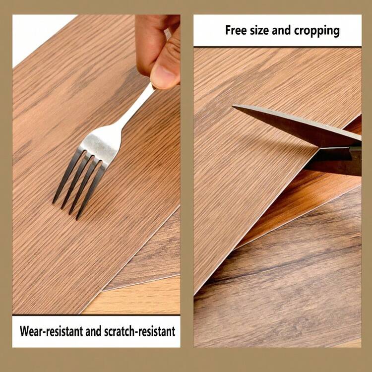 20 piezas de baldosas de piso autoadhesivas de PVC, resistentes al agua y al desgaste, con imitación de veta de madera, para sala de estar, dormitorio, renovación de pisos - Multicolor - Añade 10