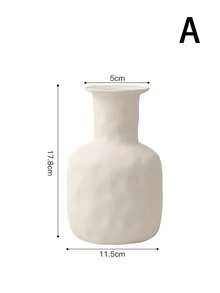 1 pieza Jarrón decorativo de cerámica con diseño geométrico, jarrón decorativo de cerámica minimalista nórdica, adecuado para decoración de mesa central de hogar de moda moderna, decoración de dormitorio estética, jarrón moderno, jarrón bohemio, jarrón redondo, jarrón donut, jarrón neutro para decoración del hogar