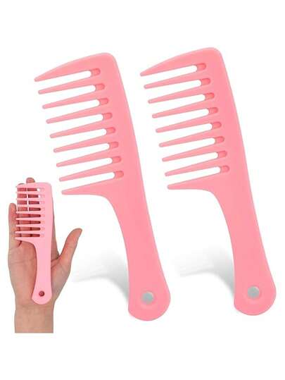 1pc Wide Tooth Detangling Comb - Mini Travel Hair Comb For Curly & Wet Hair, Gentle Anti-Frizz Static Free Portable Combs For Women, Unisex Hair Styling Tool, Vacation & Gym Bag Must Have,Hair Brush,Slick Back Brush,Styling Brush,Curly Hair Brush,Edge Brush,Hair Comb,Brush Hair,Hair Brush Set,Comb Hair,Comb For Curls,Detangling Brush,Hair Brush For Women,Hair,Travel,Hair Products,Hair Tools,Hair Stuff,Barber,Barber Accessories,Barbershop,Hairdressing Equipment