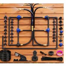 LapEasy Drip Irrigation Kit, Quick-Connect Micro Irrigation System With 20 Nozzles, Automatic Irrigation System, 360° Adjustable Misting Sprayers For Gardens, Lawns And Greenhouses (5M/16.4FT) - Black - View 8
