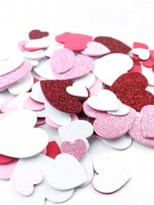 120张/包 节日心形贴纸，DIY泡沫贴纸，带背胶，适用于手工制作 - 彩色 - 查看 4