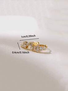 BALMORA 1 Đôi bông tai mini dạng vòng nhỏ sang trọng bằng bạc sterling 925, đính đá Zirconia, kiểu dáng thời trang đa năng, phù hợp cho nữ, thiết kế dành cho sụn tai, có thể đeo hàng ngày hoặc làm phụ kiện dự tiệc và quà tặng. - Vàng - Xem 6