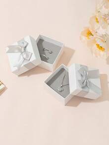 2/5/10pcs Jewelry Box, Diamond Patterned Packaging Box For Silver Necklaces, Rings, Earrings Storage - Gift Boxes - View 9