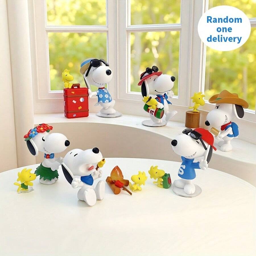 Miniso 名创优品史努比旅行伙伴系列惊喜盲盒手办 - Blind Box 1pc(Random Style ) - 查看 1