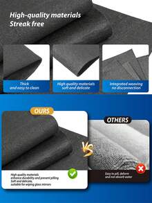 30/20/15/10/5/1件装 神奇玻璃清洁布，加厚多用途擦窗布，不留水痕，洗车巾，厨房浴室清洁布，不留水痕清洁布，超细纤维清洁布，多用途超细纤维毛巾，超细纤维玻璃清洁布，可重复使用超强吸水超细纤维抹布，清洁用品，清洁工具，返校必备，可重复使用清洁布 - 加厚款 - 查看 10