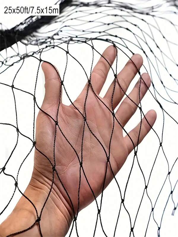 1 Piece Heavy-Duty Bird Net (7.5m X 15m) For Chicken Coops, Plants, And Vegetables - Durable PVC Mesh, Enhanced Animal Habitat Protection, Reusable Outdoor Poultry Net For Birds, Deer, Squirrels, Garden Bird Net, Garden Safety Net, Stylish Mesh Design, Sturdy Fabric