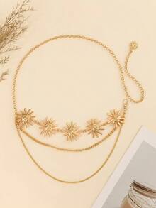 1 Piece Pack - Women's Multi-Layer Metal Waist Chain - Simple And Versatile Dress For Formal Occasions - Daily Casual Decoration