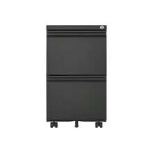 Mobile Metal Filing Cabinet With 2 Drawers And Lock, Steel Under-Desk Filing Cabinet, 25.6 Inches Tall, Legal/Letter Size Filing Cabinet, White