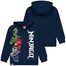 LEGO Ninjago Hoodie | Boys Ninjago Zip Up Hoodie |  Boys' Jumpers | Official Merchandise - Blue - View 4
