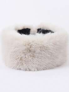 Outdoor Fashionable Casual Thick Faux Fur Lined Beanie Hat, Warm Neck Gaiter, Suitable For Autumn/Winter Elegant Headband Women Hair Accessories Fashion Hair Band - Multicolor - View 20