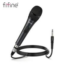 Micrófono de mano con cable, micrófono dinámico cardioide con interruptor de encendido/apagado y cable desmontable de 4,5 m, adecuado para karaoke, conferencias, actuaciones, bodas - FIFINE K6 - Negro - Ver 3