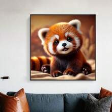 1 件 5D 无框圆形钻石画套装 - 全钻钻石艺术，帆布 DIY 马赛克工艺套装，包含笔、胶水、托盘、钻石珠。适合钻石画爱好者，精美家居墙面装饰礼物，减压好帮手