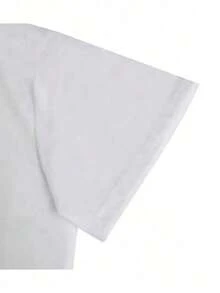 Men's Letter Print T-Shirt - Blanco - View 4