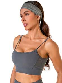 Basic Fitness Top In Polyamide - Grey - View 2