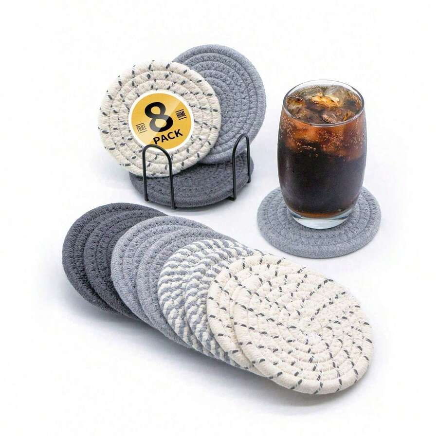 Round Woven Placemat, Suitable For Hot Pots And Pans, Heat Insulation Mat, Applicable For Kitchen Decor, Can Be Used On Dining Table, Kitchen Table, Coffee Table, Under Hot Dishes And Pots, Lamps And Flower Pots To Protect And Decorate Your Table, Very Suitable For Home Use