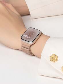 1条男女通用硅胶磁吸表带，兼容 42mm、38mm、40mm、41mm、44mm、45mm、46mm、49mm，时尚智能手表替换表带，适用于Ultra2、Ultra SE2、SE 11、10、9、8、7、6、5、4、3、2、1系列，可作为学生返校礼物