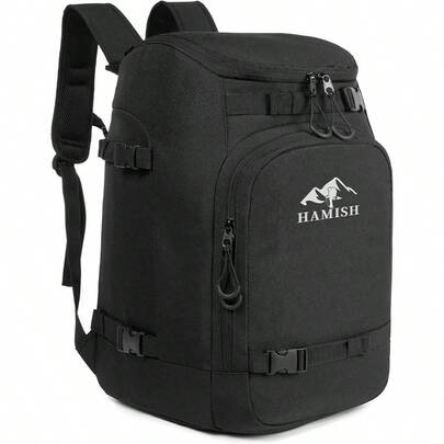 50L Waterproof Ski Boot Bag Backpack - Lightweight Travel Snowboard Backpack Helmet, Goggles, Gloves, Skis Accessories