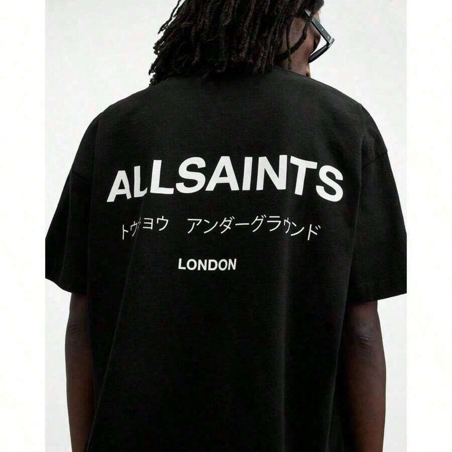 AllSaints Underground Graphic Tee – Unisex Crew Neck T-Shirt, Streetwear Style2025 - màu đen - Xem 1