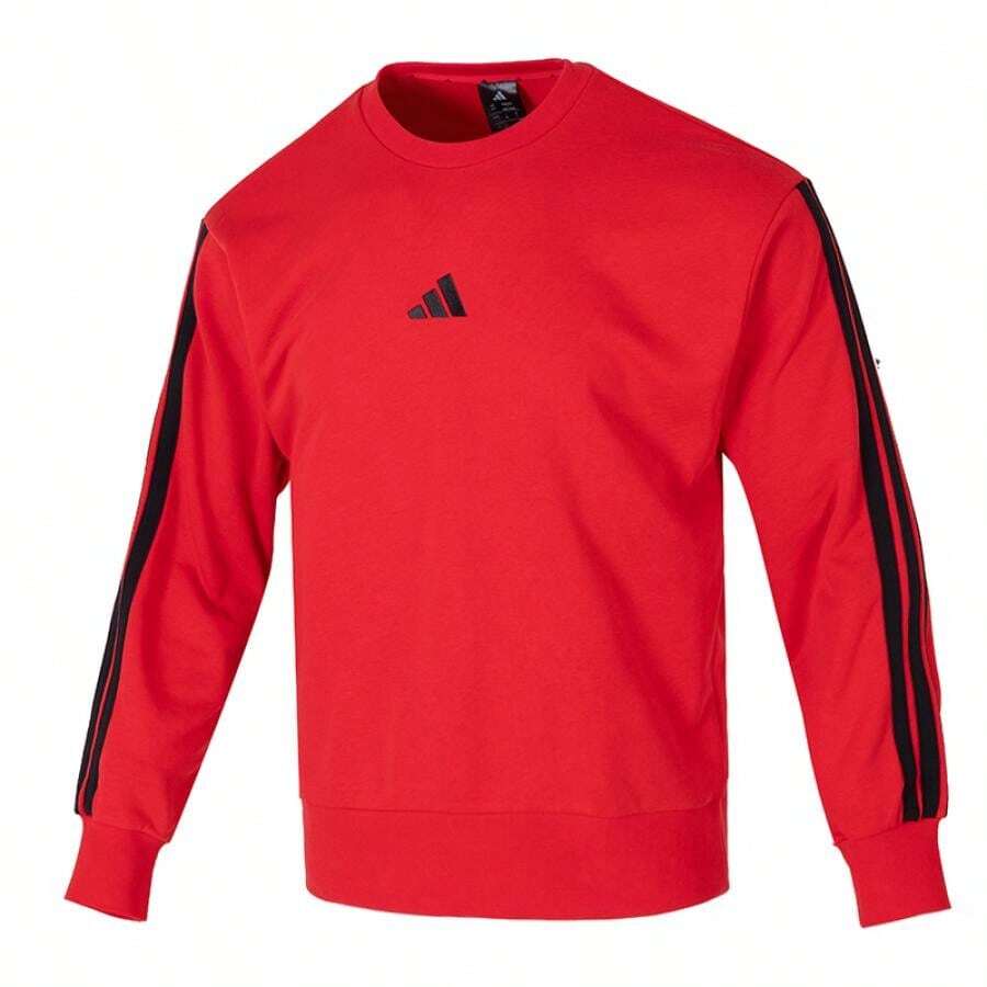 Adidas Sudadera de cuello redondo acanalada casual y deportiva de corte regular para hombre, Moda JE6373