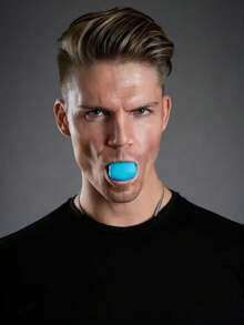 1个硅胶下巴肌肉训练器，面部肌肉训练，重塑下巴，家用健身器材