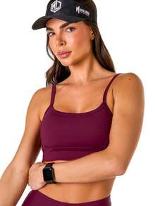Basic Fitness Top In Polyamide - Purple - View 1