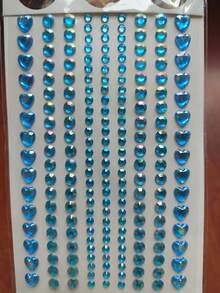 1-8 Sheets Self Adhesive Pearl Stickers Flat Back Pearls For Craft Hair Face Makeup Nail Cell Phone Scrapbooking Decor, Heart, Star Shaped - Multicolor - View 44