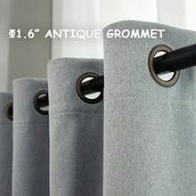 GRALI Cortinas Opacas, Tela Gruesa Térmica Aislante Frío Calor para Hogar Diseño Sencillo, Beige, 132 x 241 cm, 2 Uds(132An x 213Al cm (2 Paneles) Chambray - Gris) - Tipo 2 - Ver 5