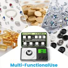 100g/0.001g High Precision Electronic Jewelry Scale With Tare Function, Unit Conversion And One-Key Zero Reset - Tweezers, Weighing Sensor And Platform - Portable Jewelry, Gold Accessories, Handcraft Lab Scale (Batteries Not Included), User-Friendly Interface, Sturdy Construction. If Not Accurate Before Use, Please Calibrate With The Included Calibration Weight. - Multicolor - View 8