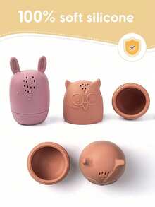 4 pezzi Set di giocattoli da bagno in silicone (a forma di animali divertenti) Giocattoli da bagno per bambini Giocattoli da bagno carini che spruzzano acqua Giocattoli da doccia a forma di animali per bambini Giocattoli per giocare in acqua per neonati e bambini piccoli Regali per la doccia