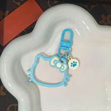 5pcs Sanrio Hello Kitty Keychains, Featuring Cat Paw Pendants And Hollow Cartoon Colorful Rings, Cute Keychain Accessories For Parties And Events, Adorable And Durable Keychains, Suitable For Christmas, Holiday Parties, Birthday Gifts, And Festival Gifts, Cartoon Toy Small Gifts, Christmas Toys, Christmas Gifts, Stocking Stuffers