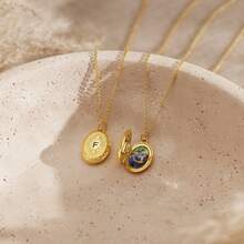 Custom Personalized Vintage Locket Necklace, Custom Picture Locket Necklace, Grandma Necklace, Christmas Gift, Best Friend Gift For Her, Anniversary - Gold - View 4