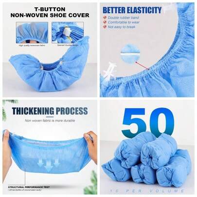 - Shoe Cover Refills Automatic Shoe Cover Dispenser, Waterproof Shoe Cover Non Slip 50 Pcs